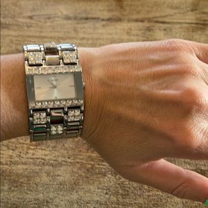 Make an offer! Guess silver bracelet watch